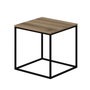 Hanah Home Mesa de Centro Nogal, Fabricada en Tablero de Partículas Recubierto de Melamina con Estructura Metálica, 52x50x50 cm